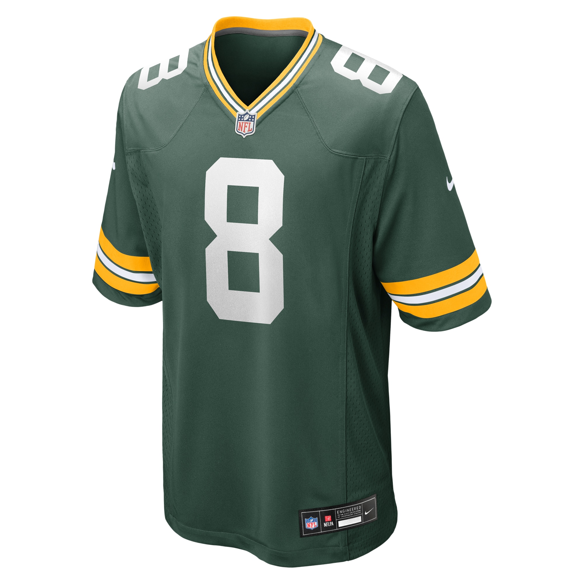 Men's Green Bay Packers Josh Jacobs  Green Team Game Jersey