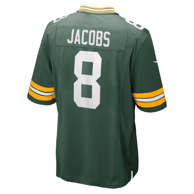 Men's Green Bay Packers Josh Jacobs  Green Team Game Jersey
