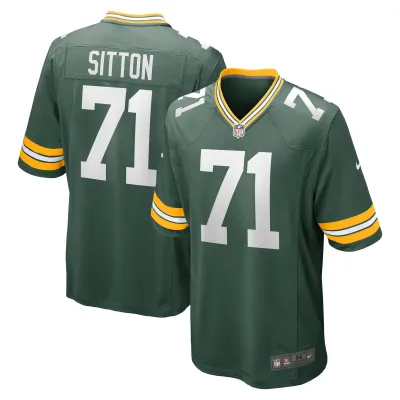 Men's Green Bay Packers Josh Sitton Green Retired Game Jersey 01