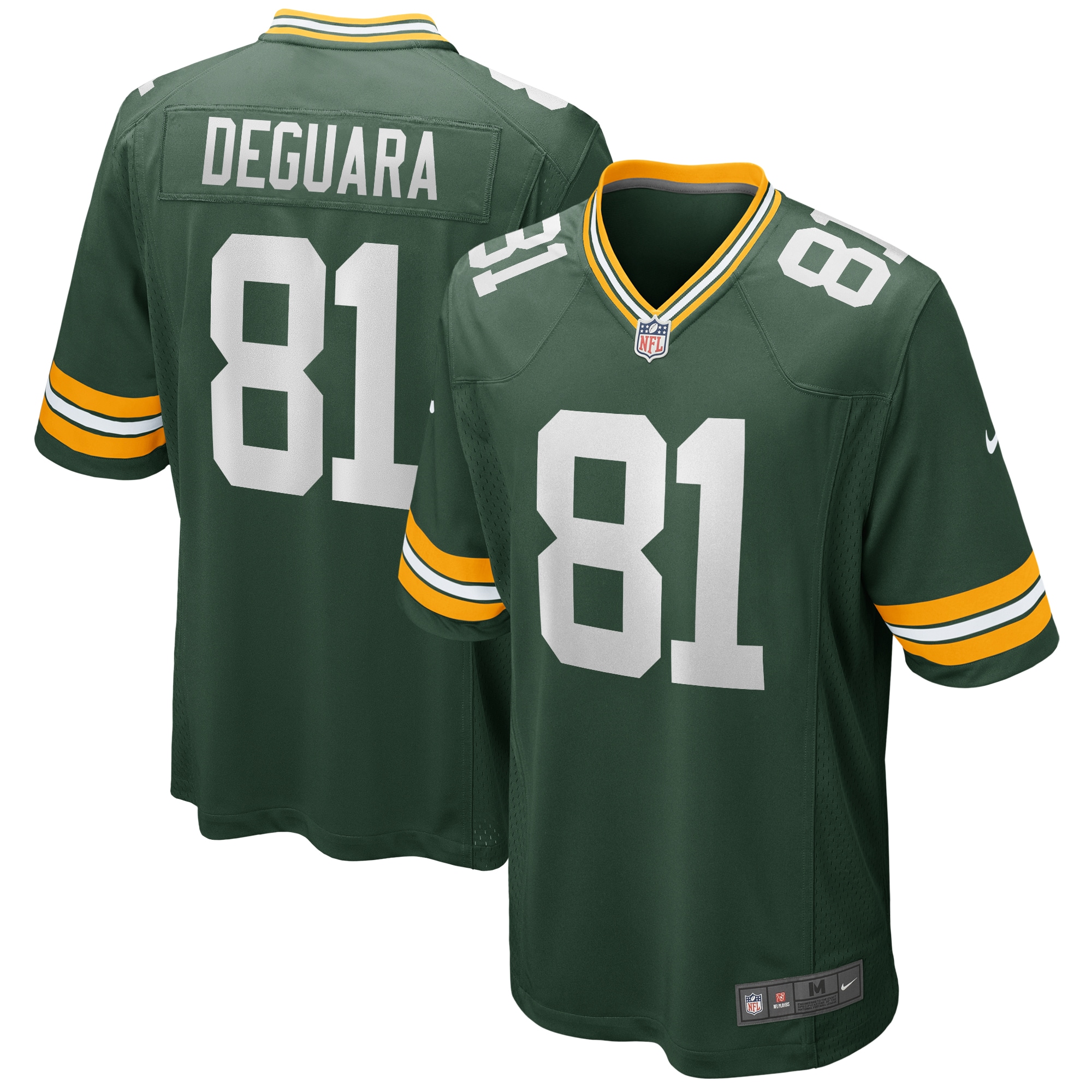 Men's Green Bay Packers Josiah Deguara Green Player Game Jersey