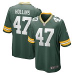 Men's Green Bay Packers Justin Hollins Green Home Game Player Jersey
