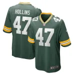 Men's Green Bay Packers Justin Hollins Green Home Game Player Jersey