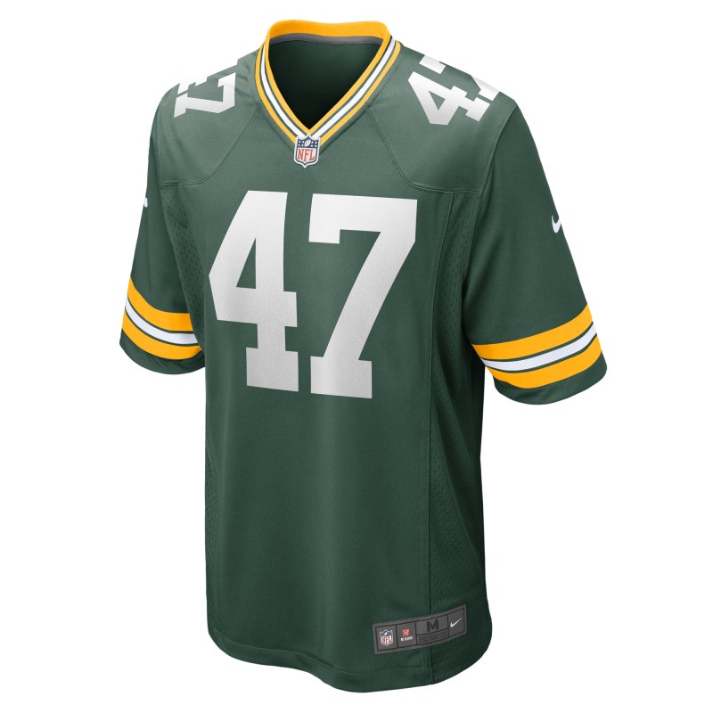 Men's Green Bay Packers Justin Hollins Green Home Game Player Jersey