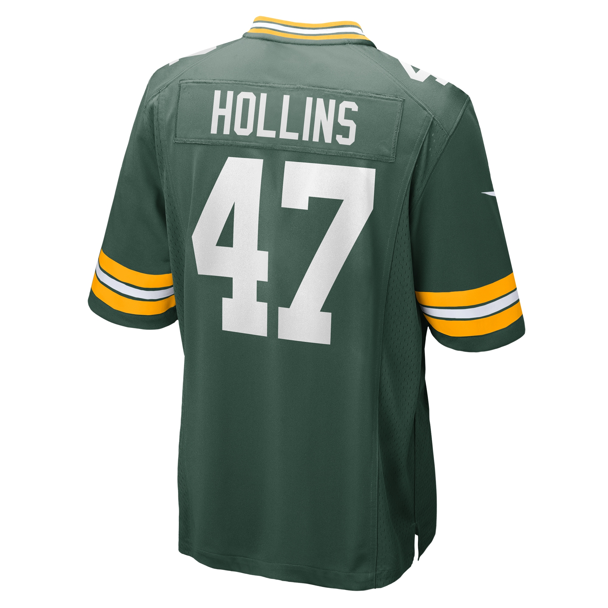 Men's Green Bay Packers Justin Hollins Green Home Game Player Jersey