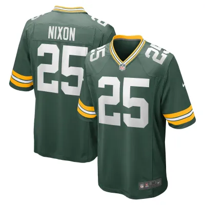 Men's Green Bay Packers Keisean Nixon Green Game Player Jersey 01