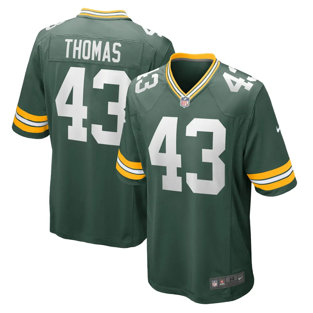 Men's Green Bay Packers Kiondre Thomas Green Game Player Jersey