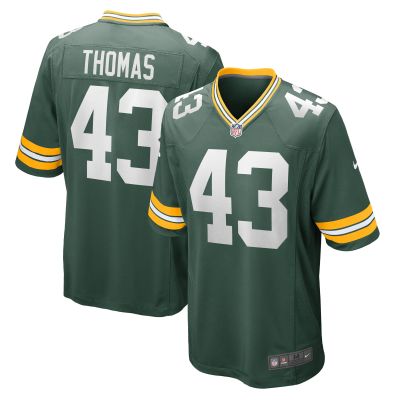 Men's Green Bay Packers Kiondre Thomas Green Game Player Jersey 01