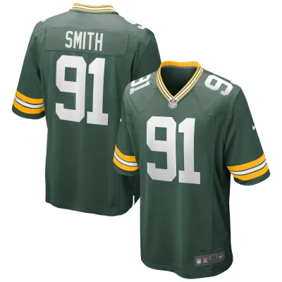 Men's Green Bay Packers Preston Smith Green Game Jersey 01