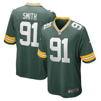 Men's Green Bay Packers Preston Smith Green Game Team Jersey 01