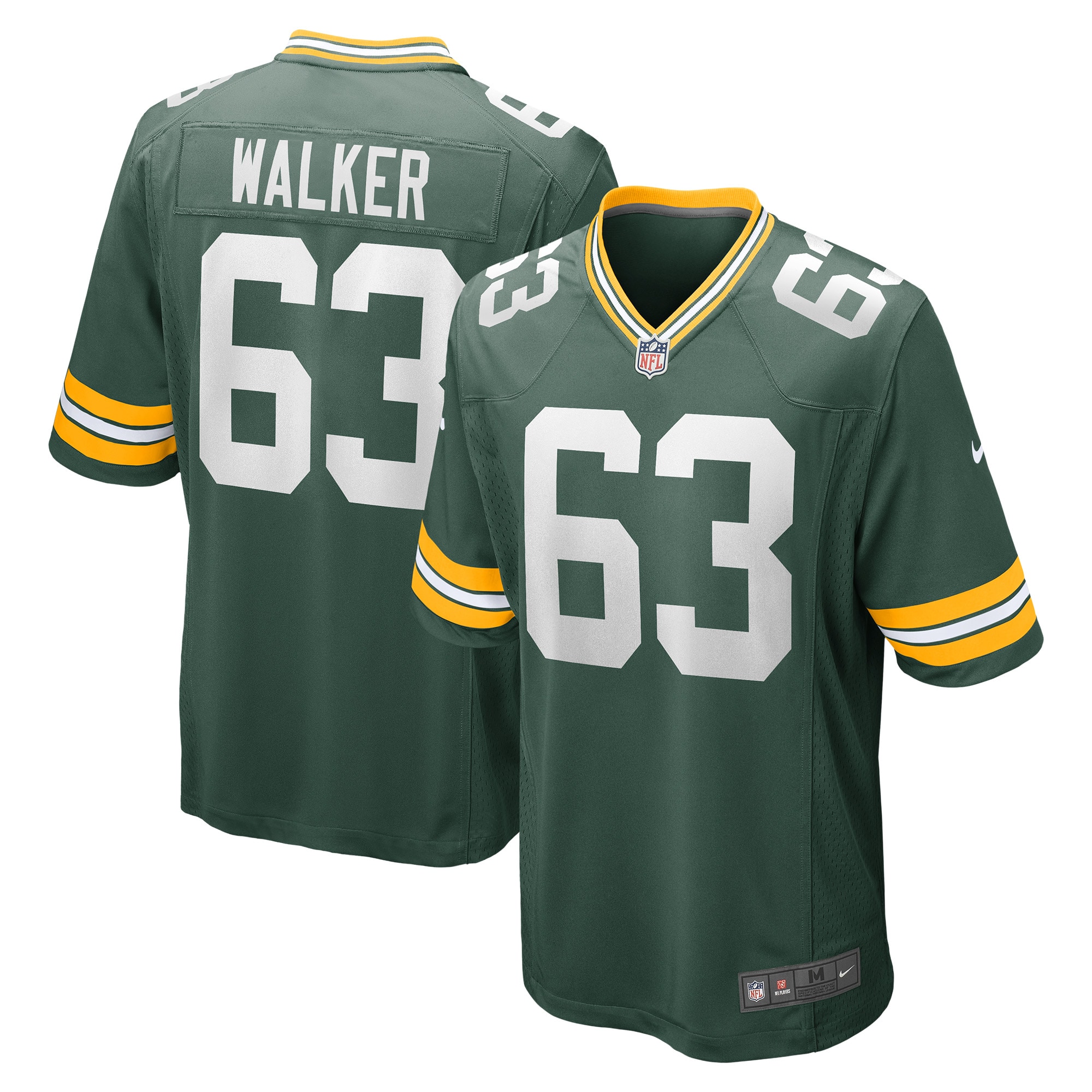 Men's Green Bay Packers Rasheed Walker Green Game Player Jersey