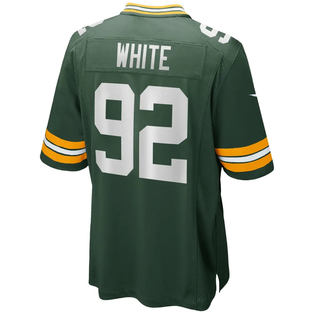 Men's Green Bay Packers Reggie White Green Game Retired Player Jersey