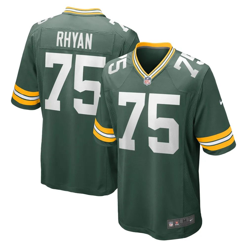 Men's Green Bay Packers Sean Rhyan Green Game Player Jersey