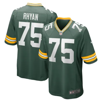 Men's Green Bay Packers Sean Rhyan Green Game Player Jersey 01