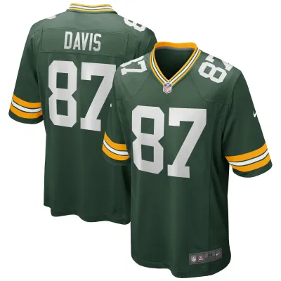 Men's Green Bay Packers Willie Davis Green Game Retired Player Jersey 01