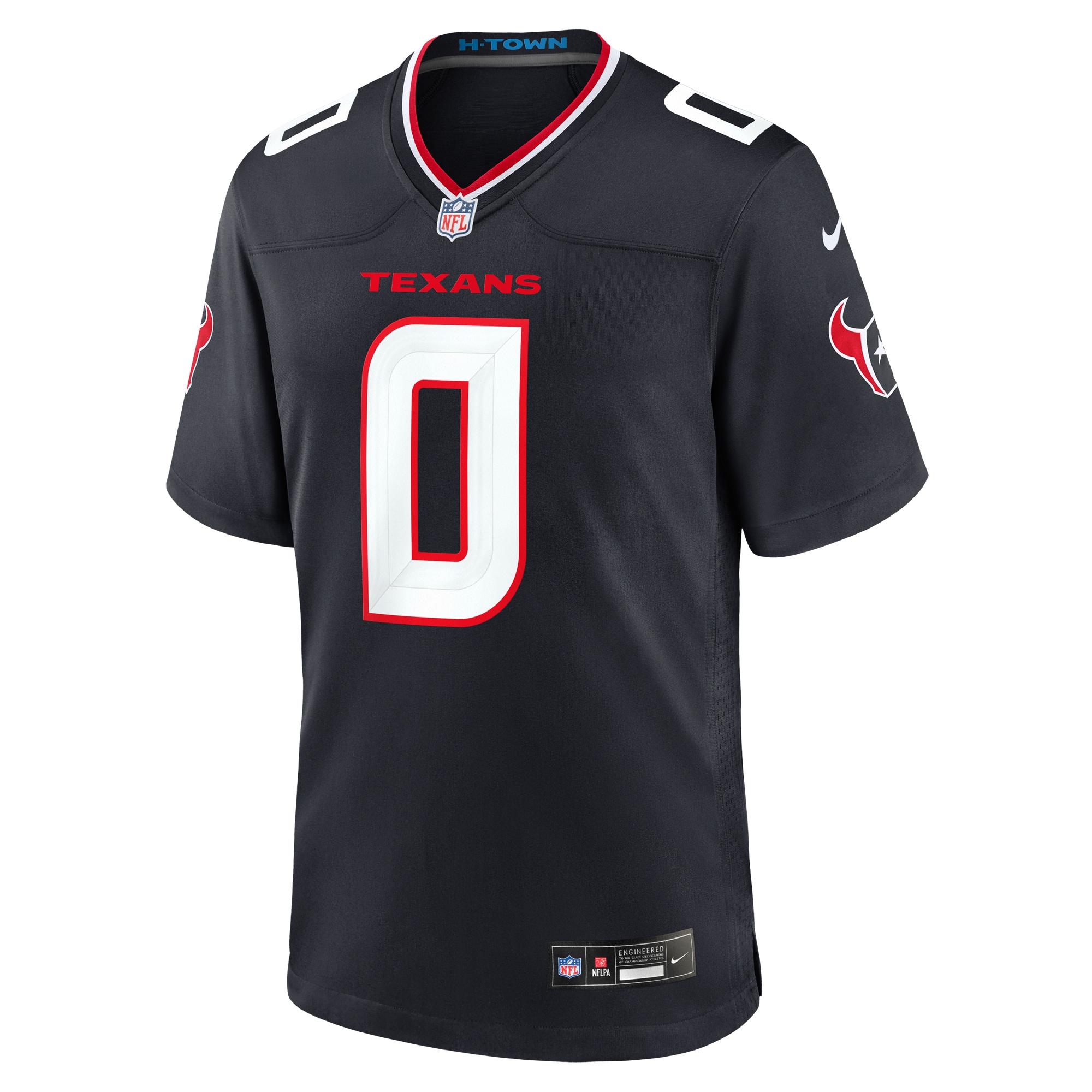 Men's Houston Texans Azeez Al-Shaair Navy Team Game Jersey