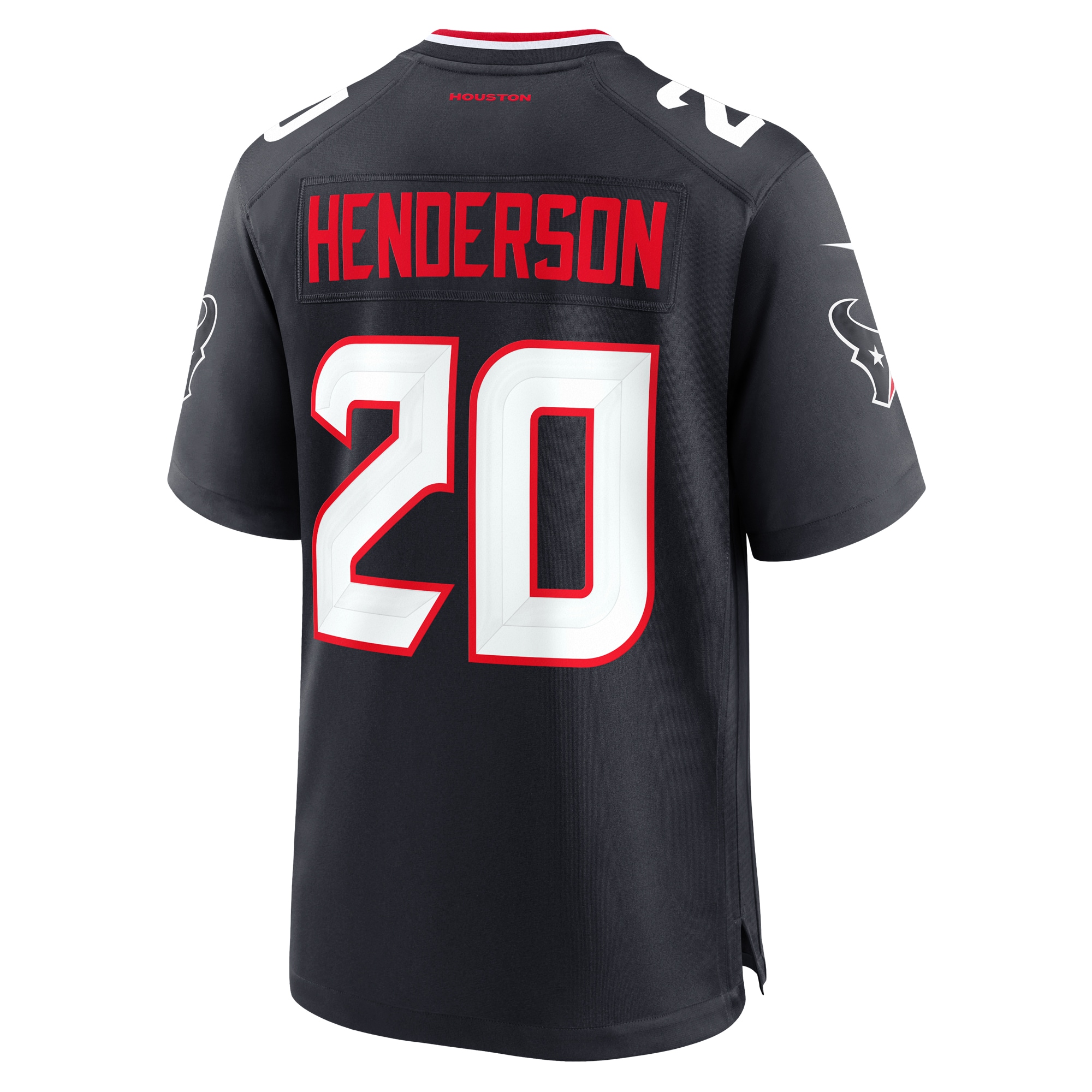 Men's Houston Texans C.J. Henderson Navy Team Game Jersey