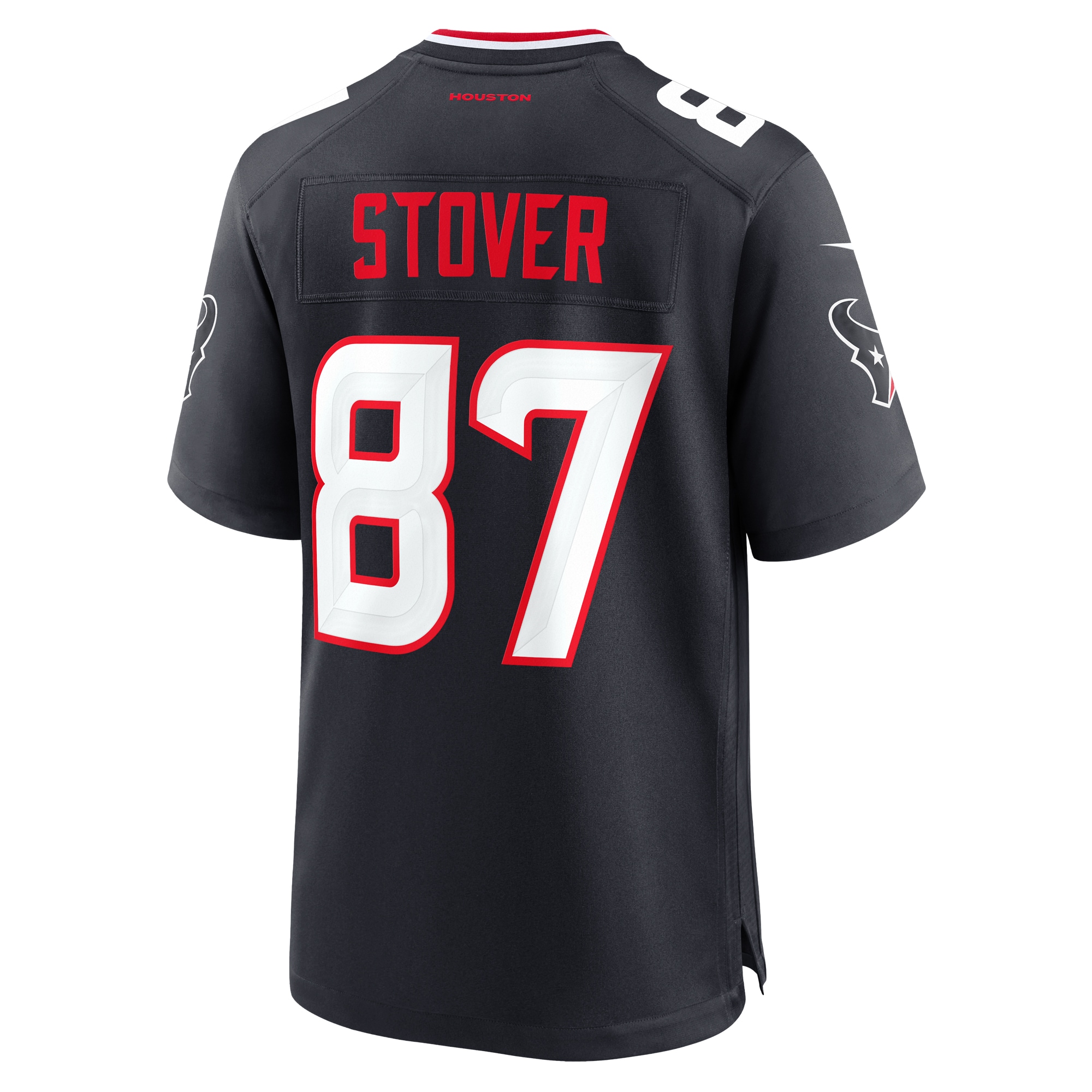 Men's Houston Texans Cade Stover Navy Game Jersey