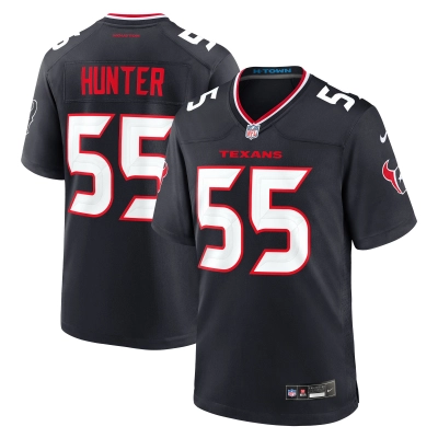 Men's Houston Texans Danielle Hunter Navy Team Game Jersey 01
