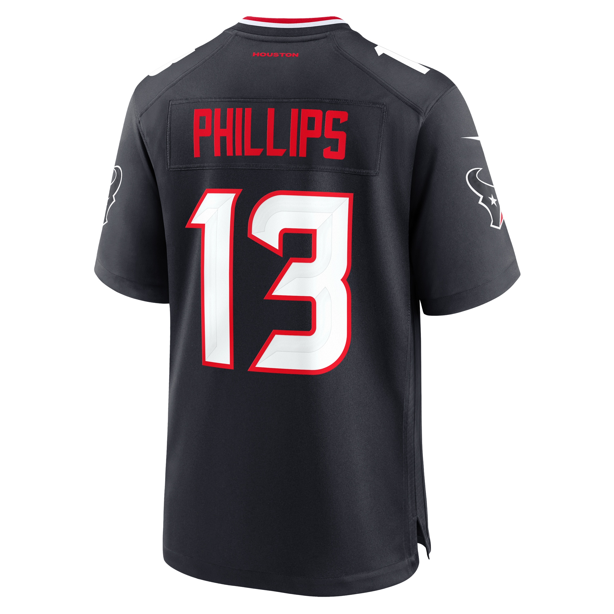 Men's Houston Texans DelShawn Phillips Navy Team Game Jersey