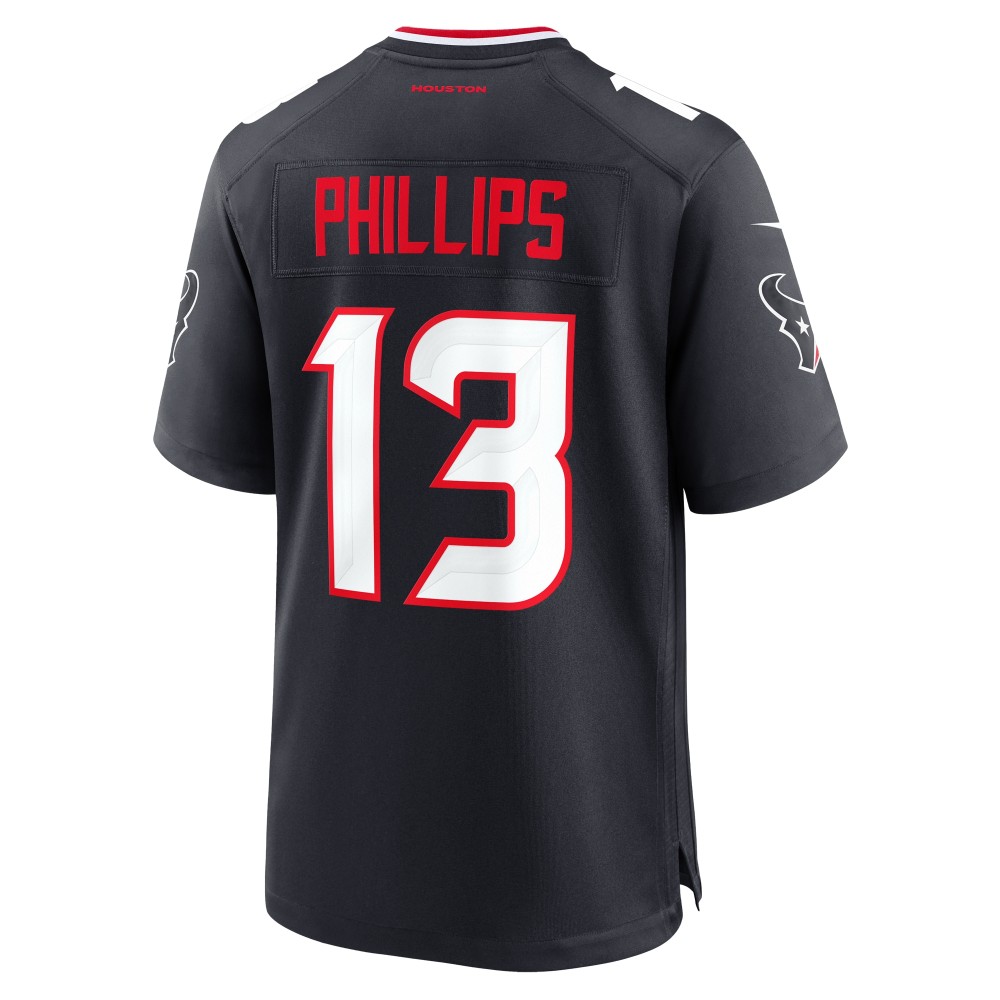 Men's Houston Texans DelShawn Phillips Navy Team Game Jersey