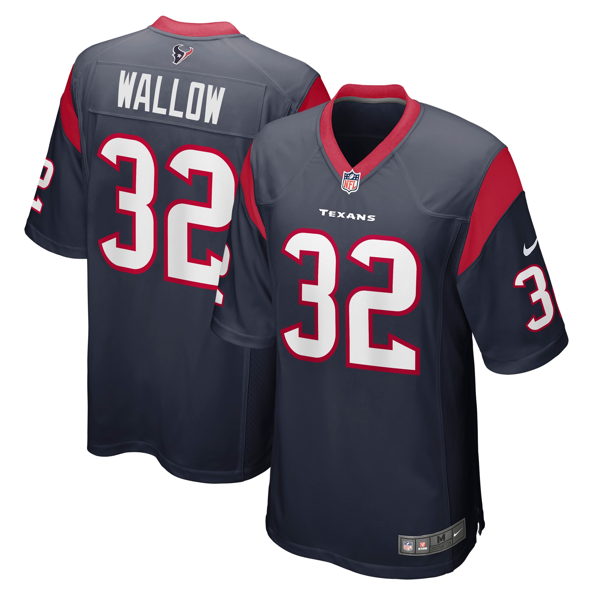Men's Houston Texans Garret Wallow Navy Game Jersey