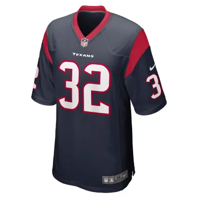 Men's Houston Texans Garret Wallow Navy Game Jersey 02