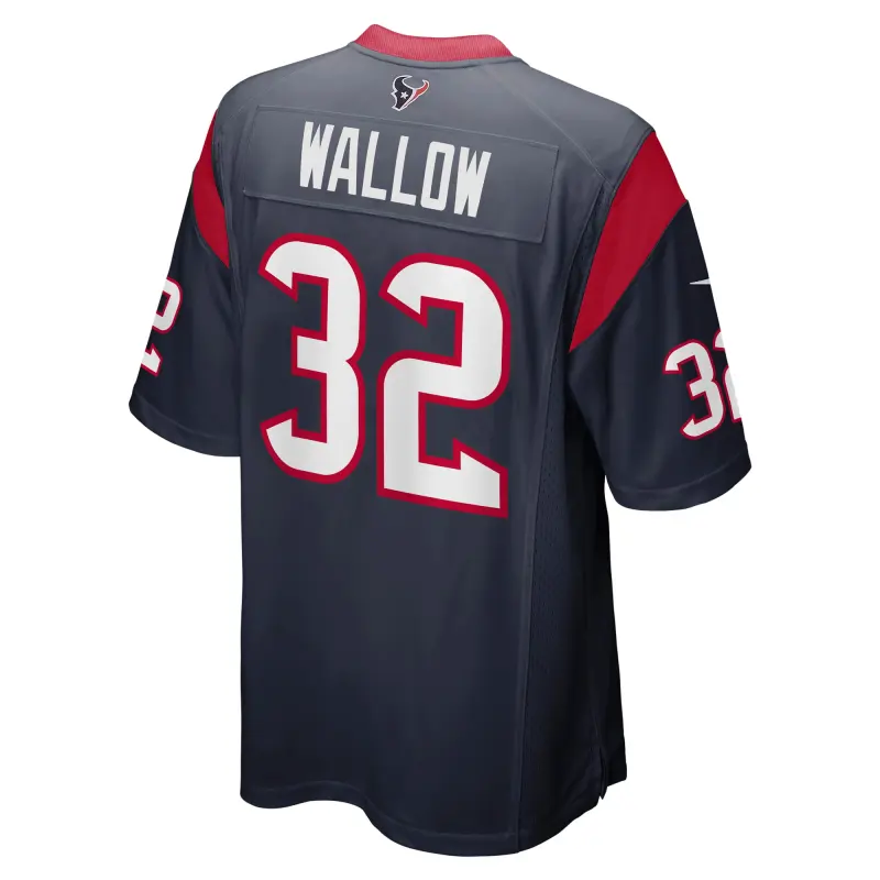 Men's Houston Texans Garret Wallow Navy Game Jersey