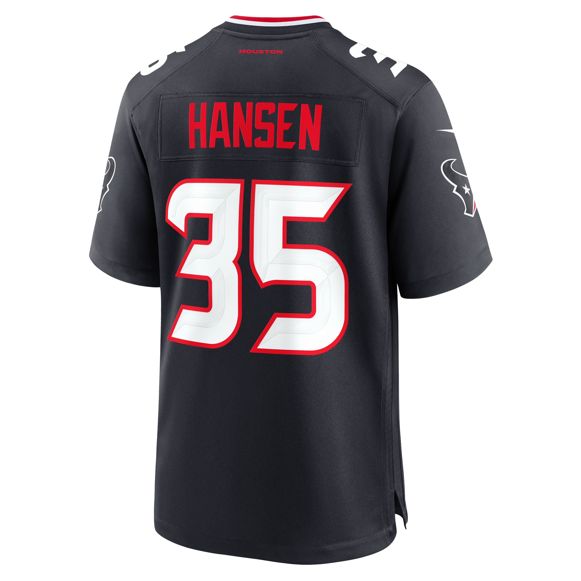 Men's Houston Texans Jake Hansen Navy Team Game Jersey