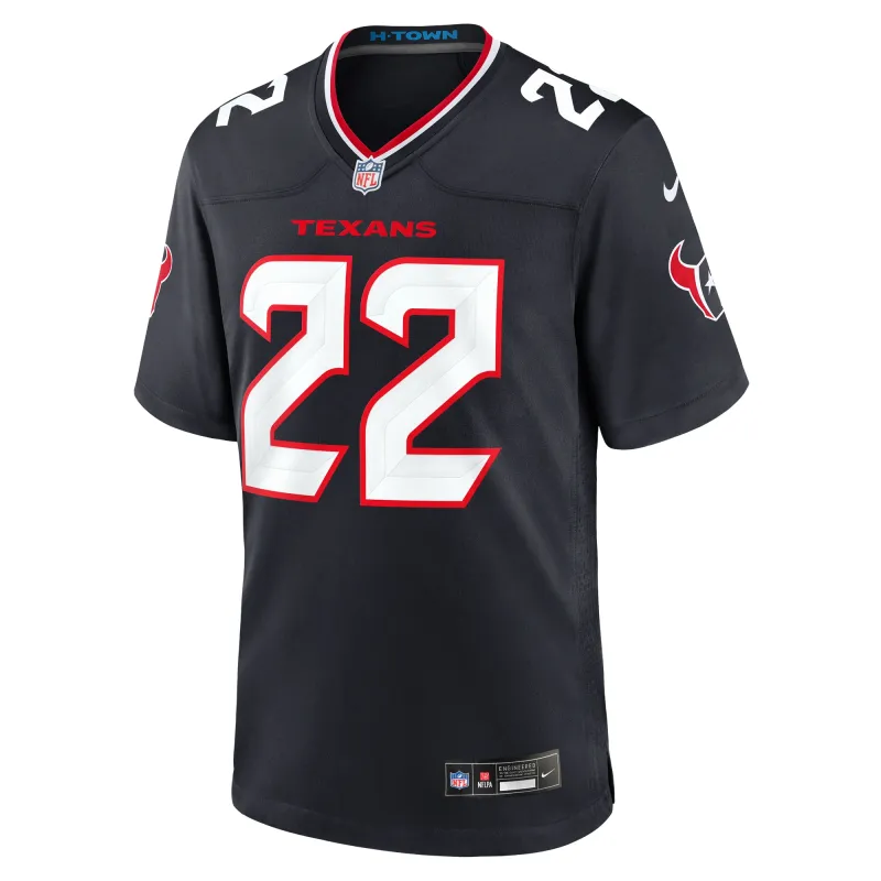 Men's Houston Texans Josh Thompson Navy Team Game Jersey