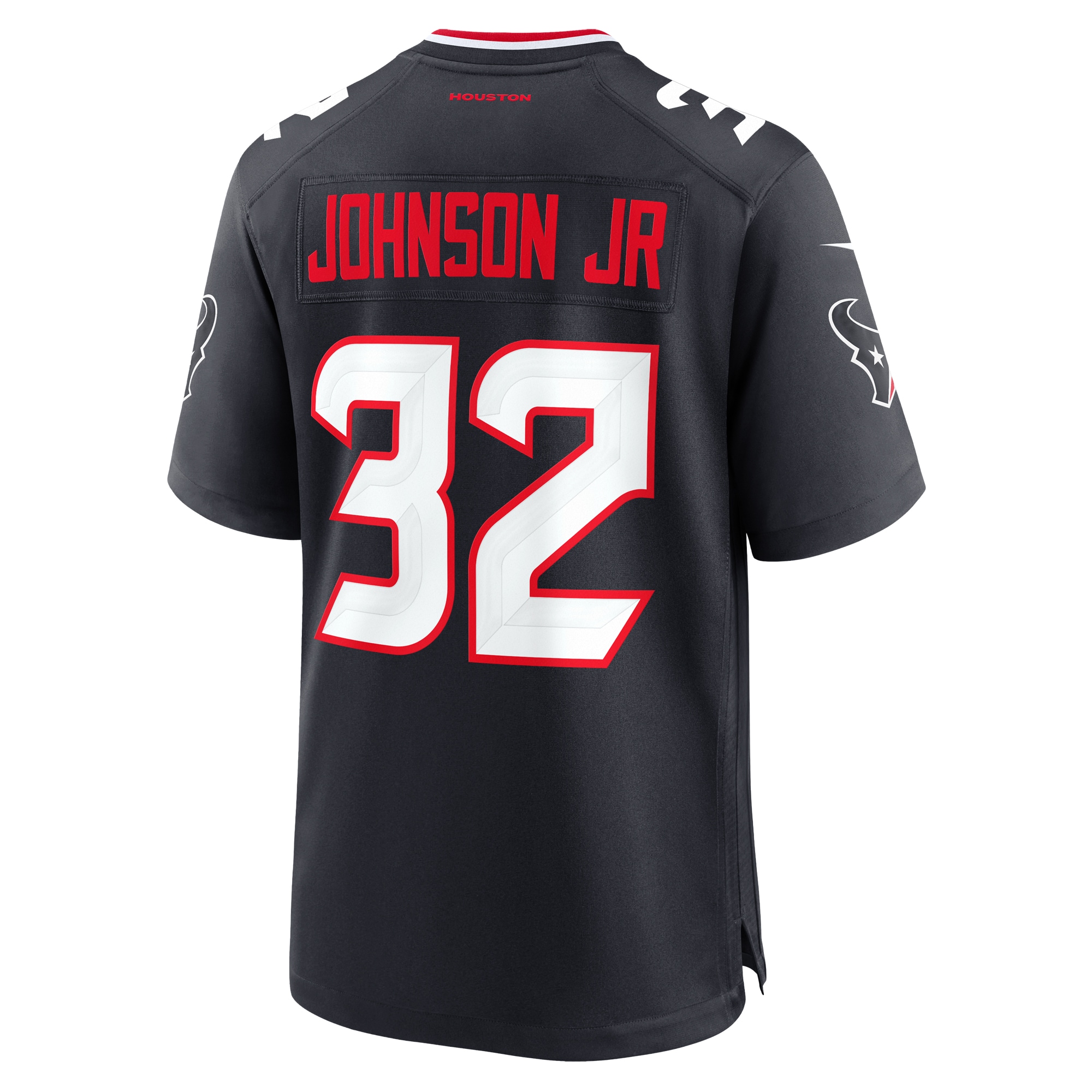 Men's Houston Texans Lonnie Johnson Jr. Navy Team Game Jersey