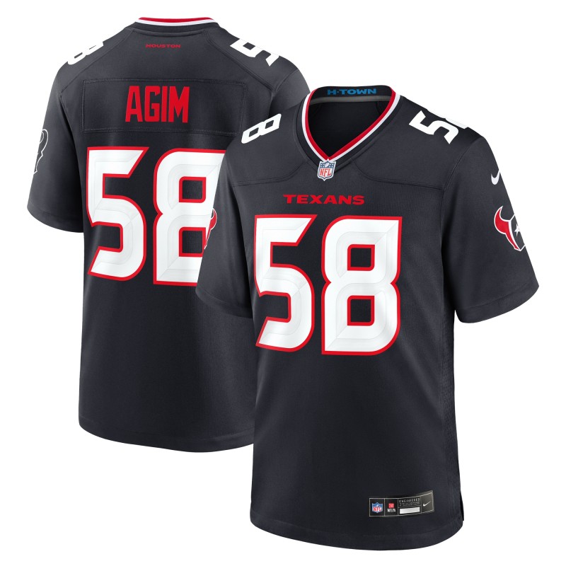 Men's Houston Texans McTelvin Agim Navy Team Game Jersey