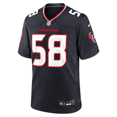 Men's Houston Texans McTelvin Agim Navy Team Game Jersey 02