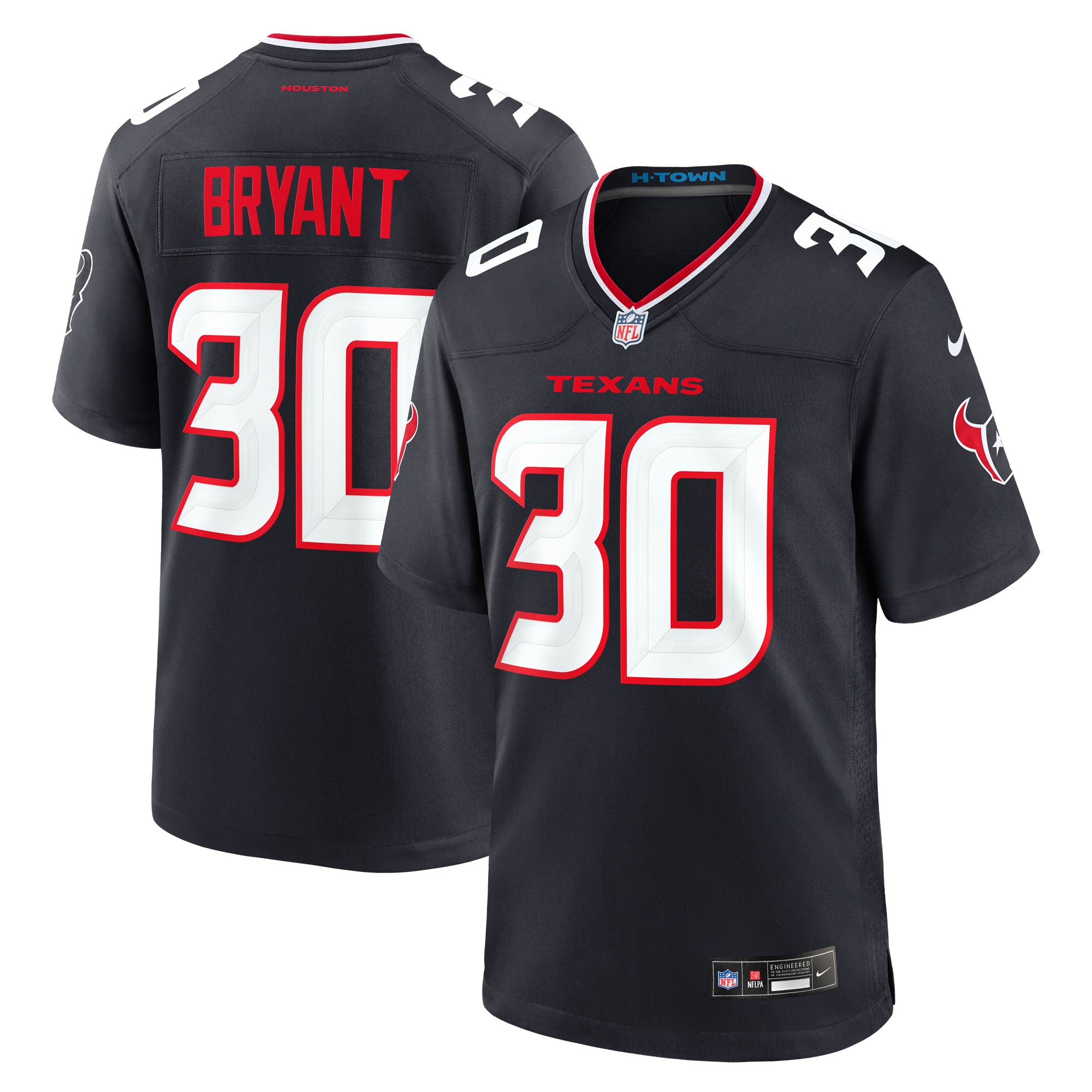 Men's Houston Texans Myles Bryant Navy Team Game Jersey