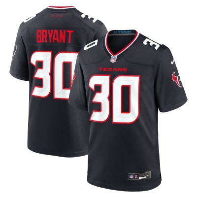 Men's Houston Texans Myles Bryant Navy Team Game Jersey 01