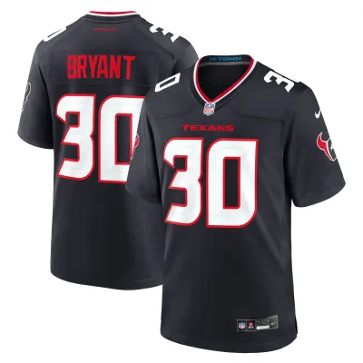Men's Houston Texans Myles Bryant Navy Team Game Jersey 01