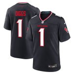 Men's Houston Texans Stefon Diggs Navy Game Jersey