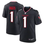 Men's Houston Texans Stefon Diggs Navy Game Jersey