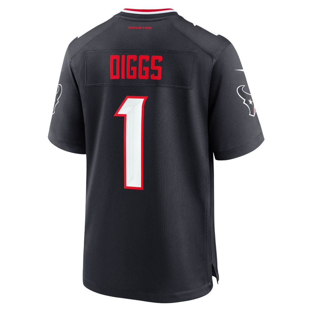 Men's Houston Texans Stefon Diggs Navy Game Jersey