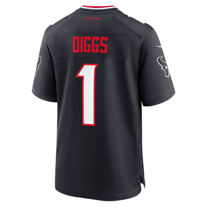 Men's Houston Texans Stefon Diggs Navy Game Jersey