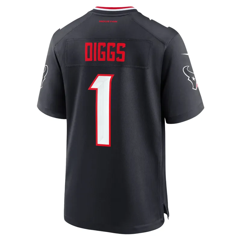 Men's Houston Texans Stefon Diggs Navy Game Jersey