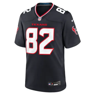 Men's Houston Texans Steven Sims Navy Team Game Jersey 02
