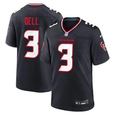 Men's Houston Texans Tank Dell Navy Game Jersey 01