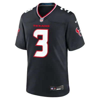 Men's Houston Texans Tank Dell Navy Game Jersey 02