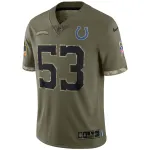 Men's Indianapolis Colts Olive 2022 Salute To Service Limited Jersey