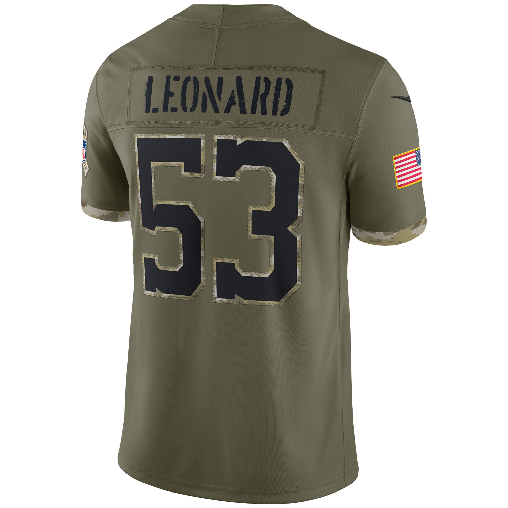 Men's Indianapolis Colts Olive 2022 Salute To Service Limited Jersey