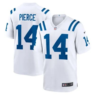 Men's Indianapolis Colts Alec Pierce White Away Game Player Jersey 01