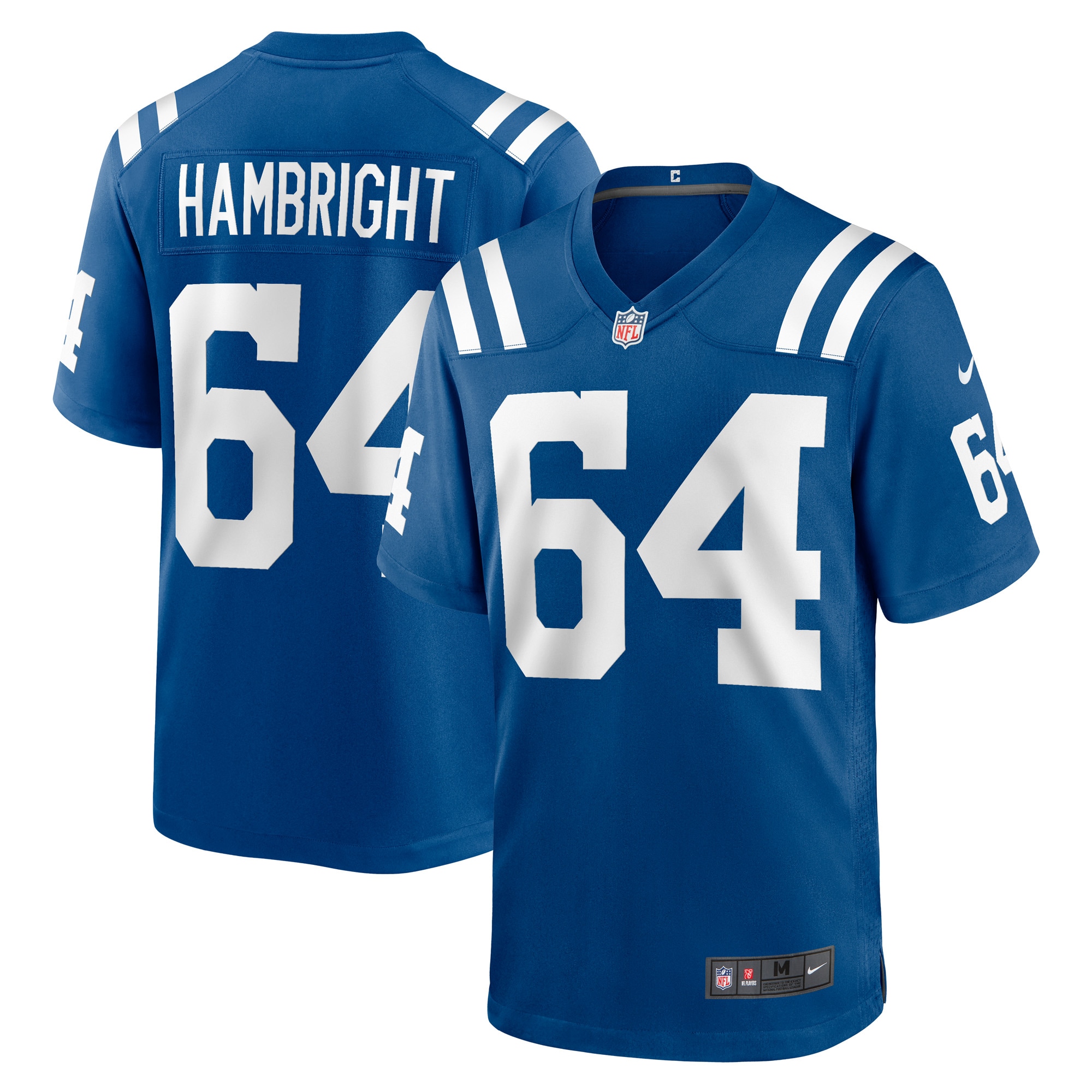 Men's Indianapolis Colts Arlington Hambright Royal Game Player Jersey