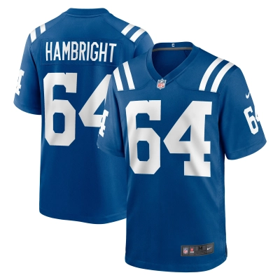 Men's Indianapolis Colts Arlington Hambright Royal Game Player Jersey 01