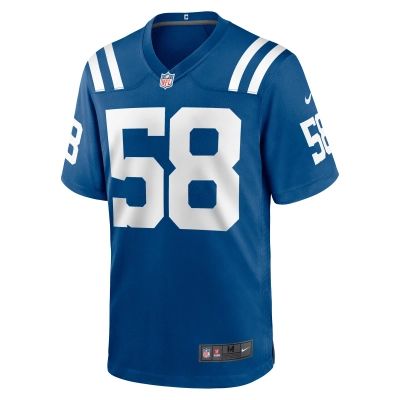 Men's Indianapolis Colts Austin Ajiake Royal Game Jersey 02