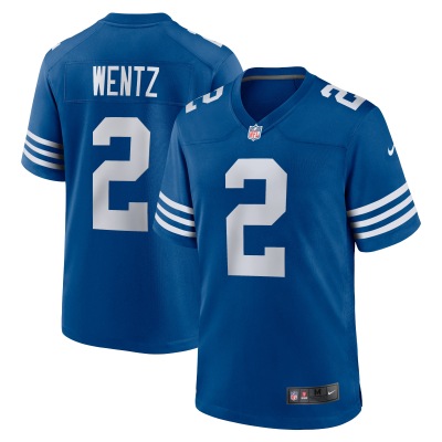 Men's Indianapolis Colts Carson Wentz Royal Alternate Game Jersey 01